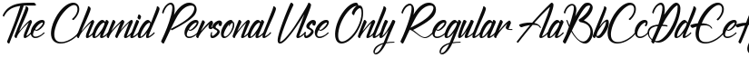 The Chamid Personal Use Only font download
