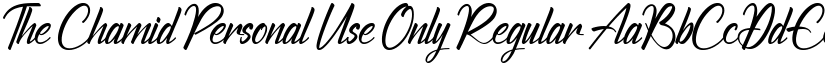 The Chamid Personal Use Only font download