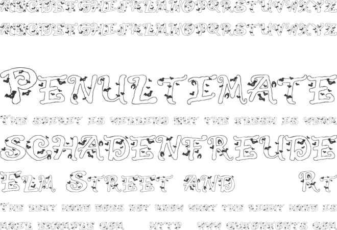 Halloween Bats font preview
