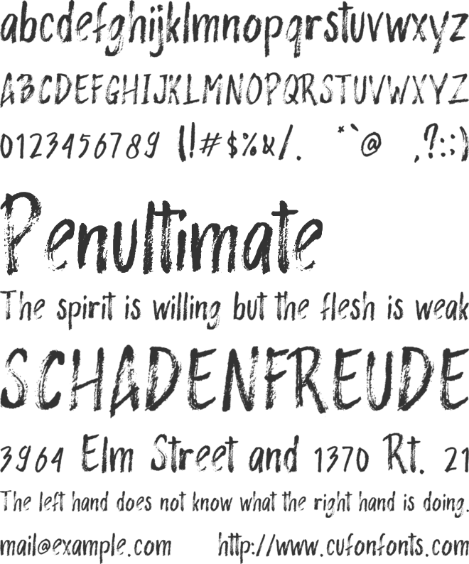 Rashford font preview