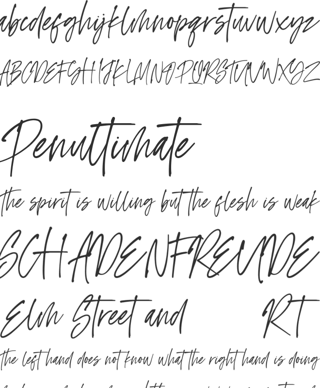 Wednesday Vibes font preview