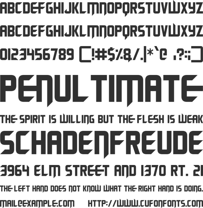 Renegade Moons font preview