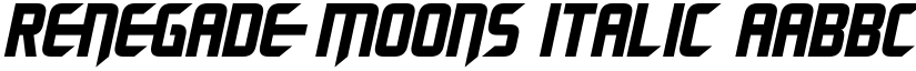 Renegade Moons Italic font