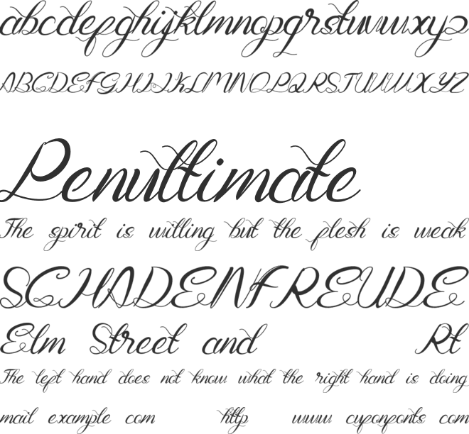 Genttalla font preview