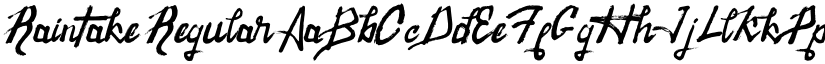 Raintake Regular font