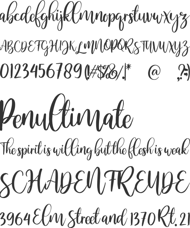 Melloner font preview