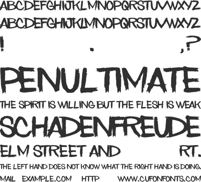 Among Dead Priest font preview