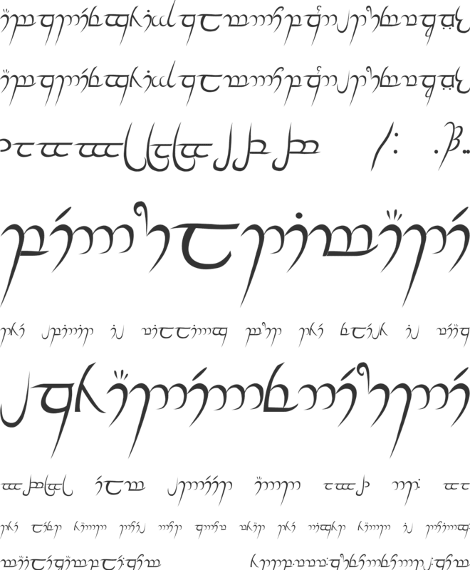 elvish font preview