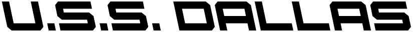 U.S.S. Dallas Leftalic font