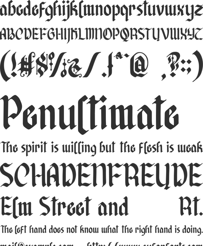 Afterkilly font preview