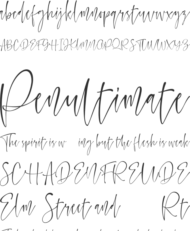 Watercoral font preview