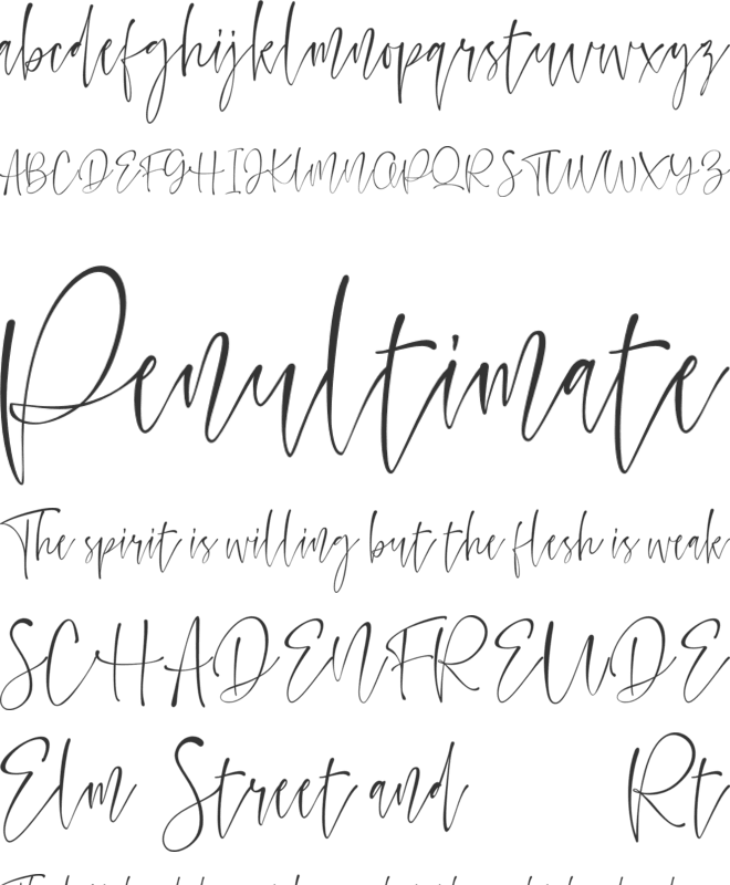 Watercoral font preview