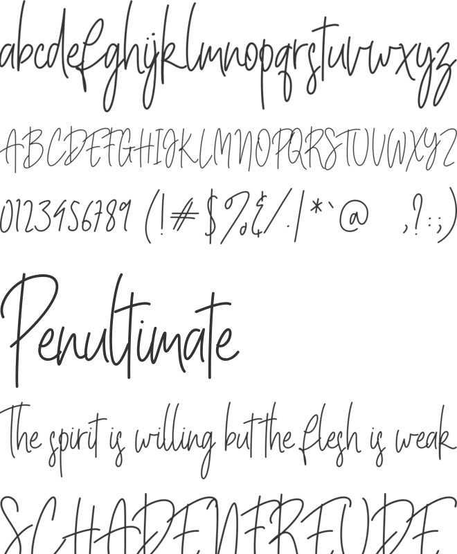 Billystuck font preview