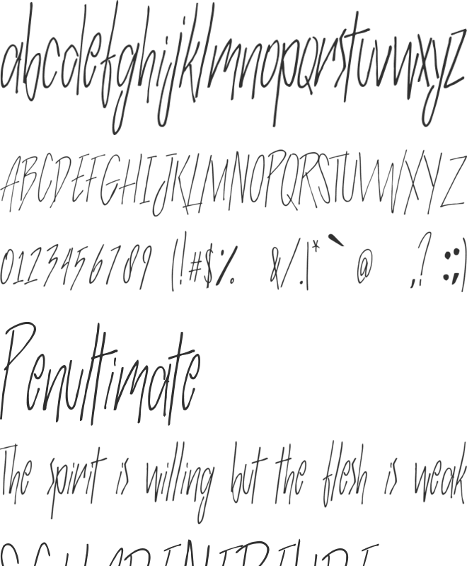 SlenderThin font preview