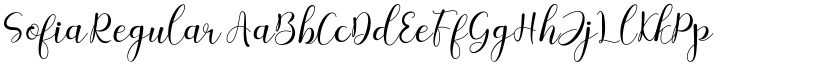 Sofia Regular font