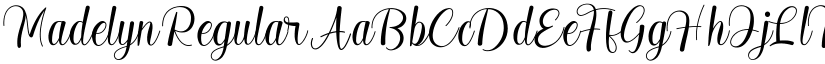 Madelyn Regular font