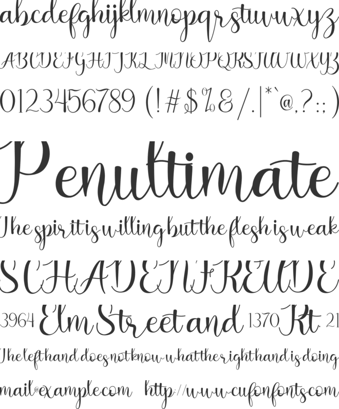 Kaylia font preview