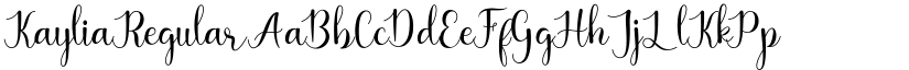 Kaylia Regular font