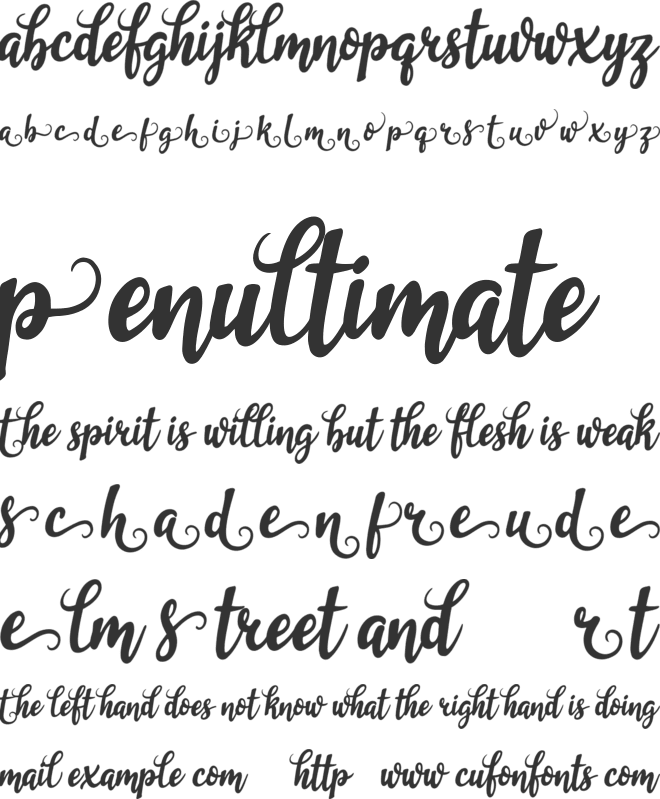 garliXbrowN font preview