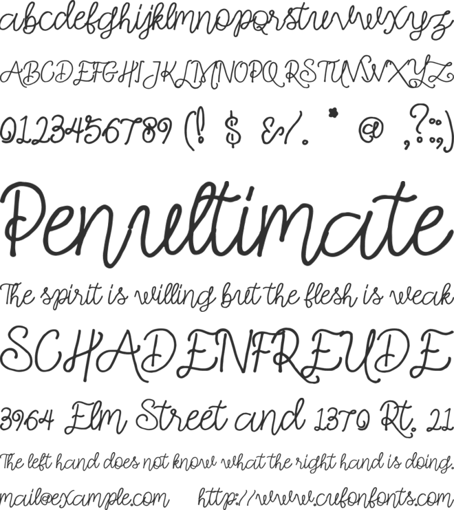 Simple Swirl font preview