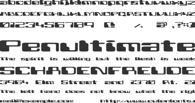 Retroheavy Future font preview