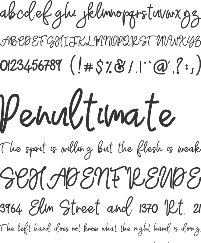Adventure Dreamer font preview
