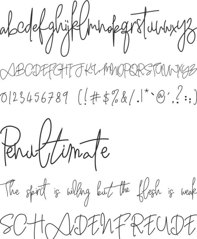 Witherscollin font preview