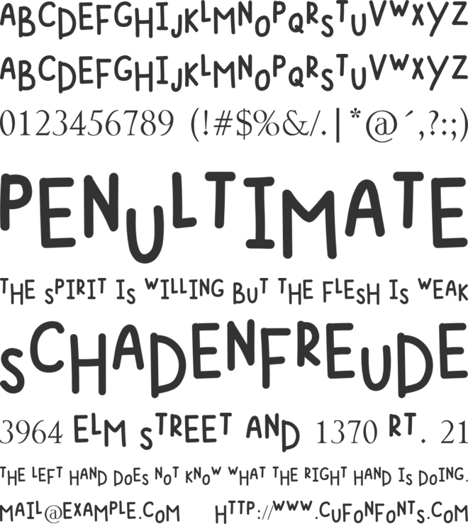 AMADORE font preview