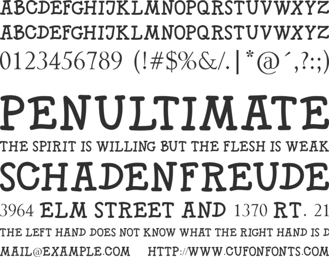 SKITTLE font preview