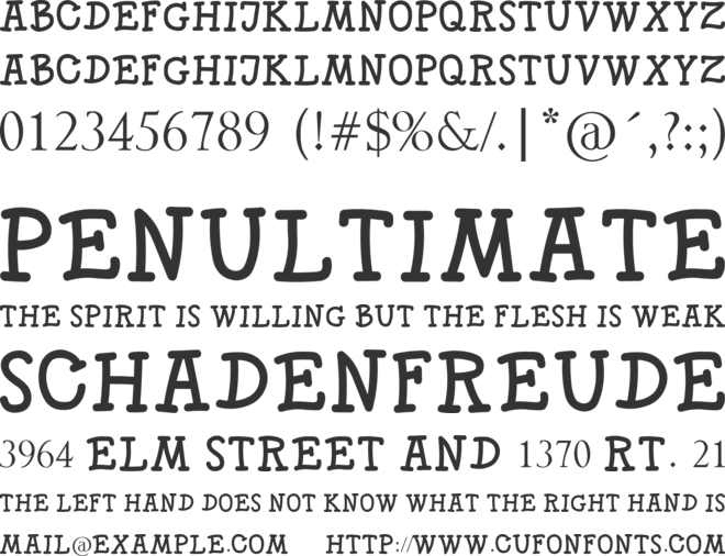 SKITTLE font preview