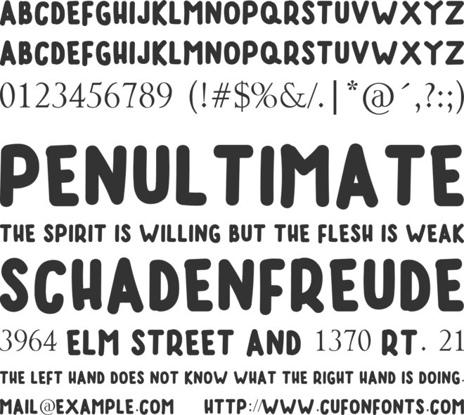 RUMAGGE font preview