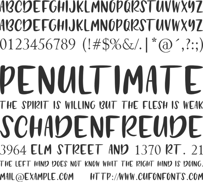 FRESH FRUITS font preview