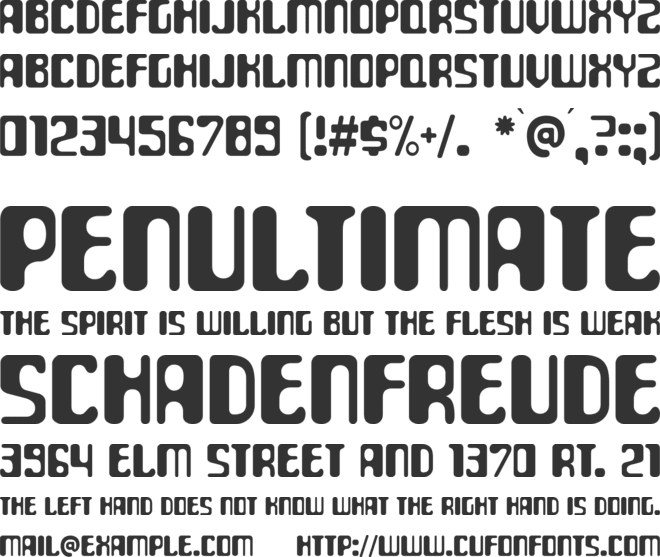 ParaAminobenzoic font preview