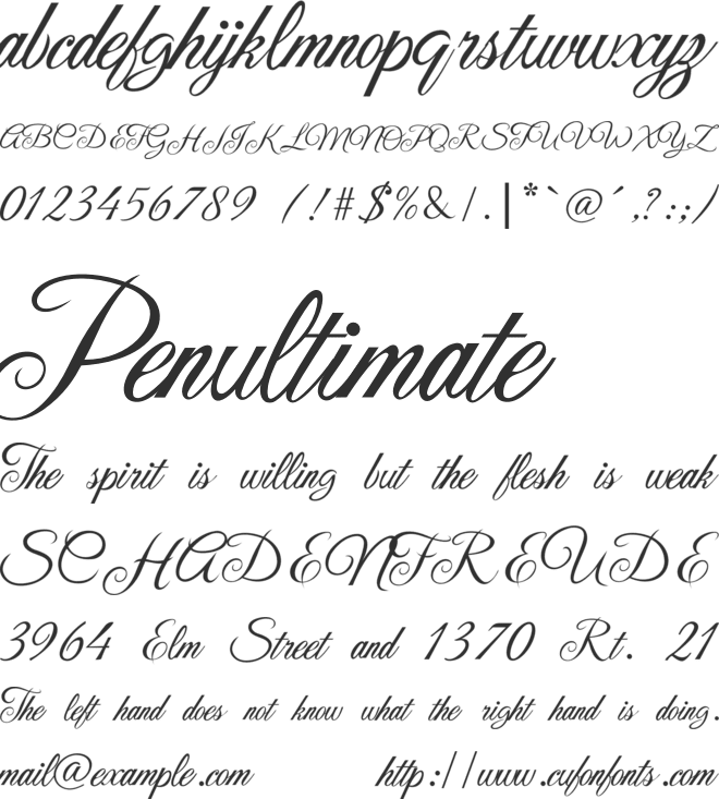 Laylantia font preview