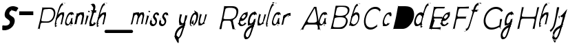 S-Phanith_miss you Regular font
