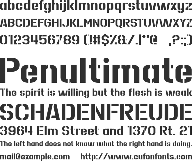 Roll Accurate font preview