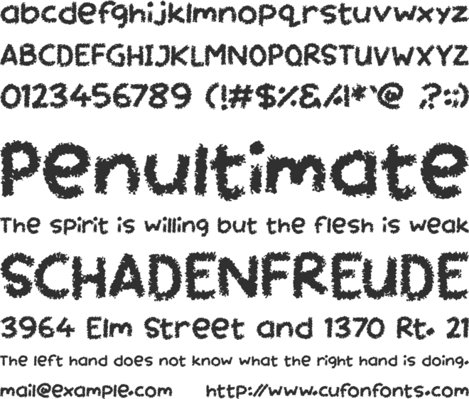 Miss Chalkboard font preview