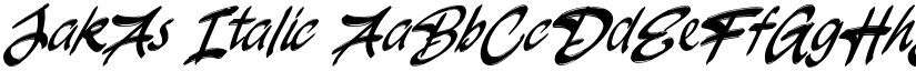 JakAs Italic font