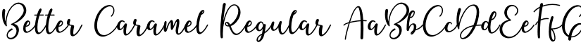 Better Caramel Regular font