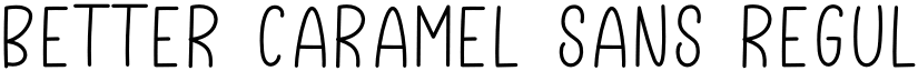 Better Caramel Sans Regular font