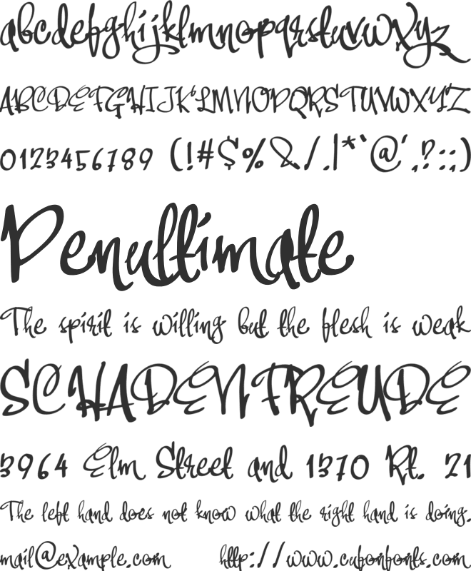 Fifth Of Feb font preview