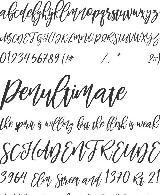 Bramfarm font preview