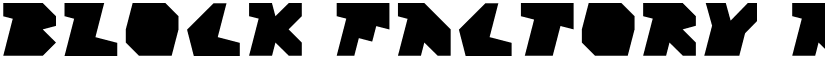 Block Factory Regular font