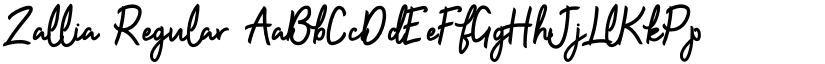 Zallia Regular font
