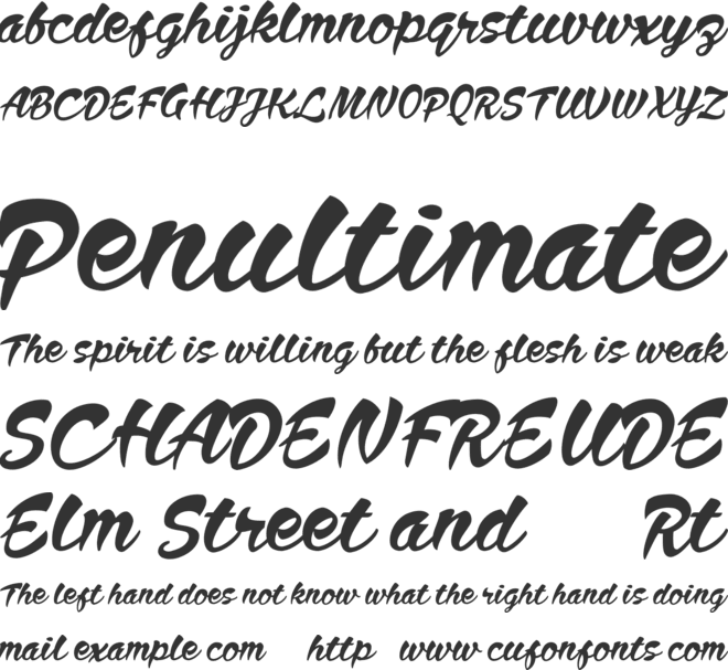 Anthem Nasney font preview