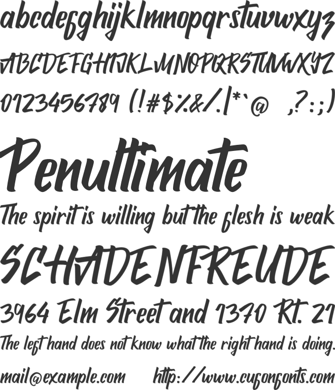 Attemptyon font preview