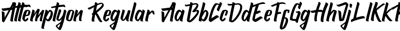 Attemptyon Regular font