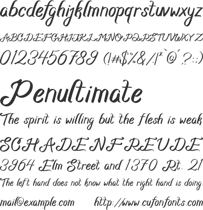 Basheera font preview