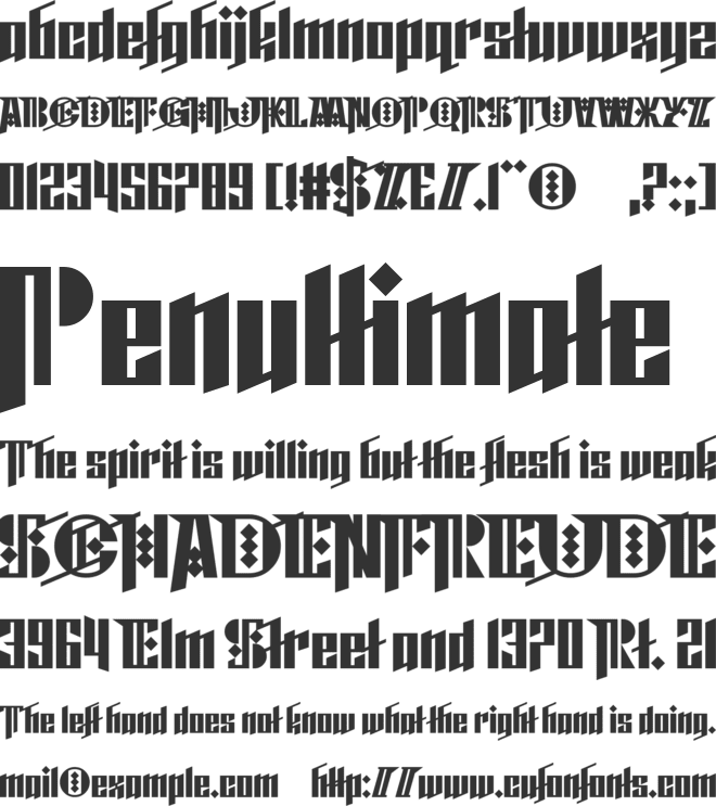 Cyberpunk Sealion font preview