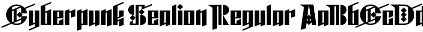 Cyberpunk Sealion Regular font